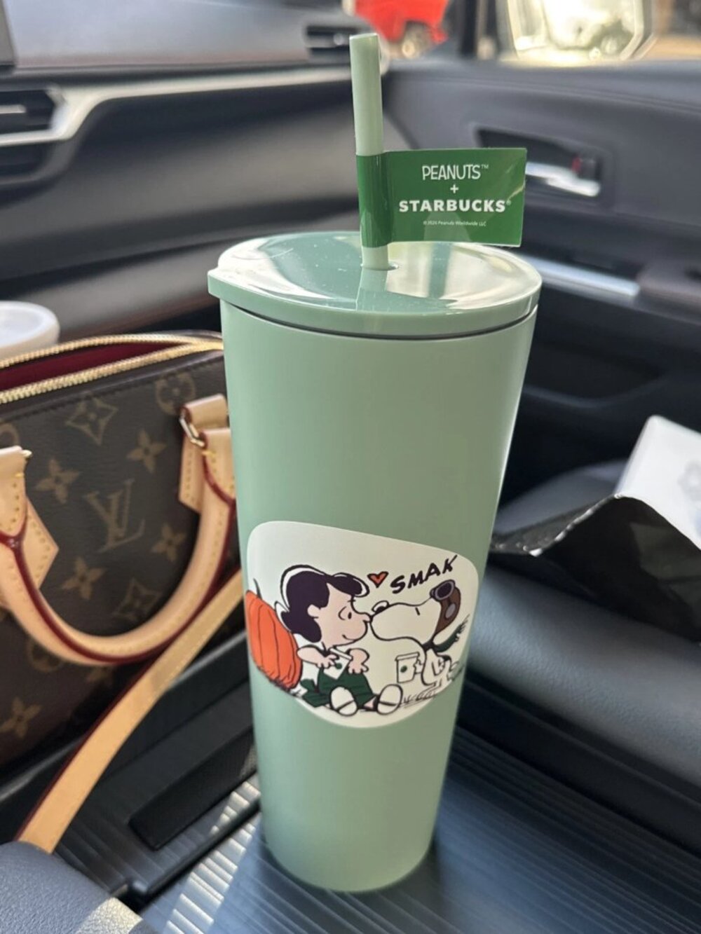 NWT! Starbucks Peanuts Stainless Steel Lucy Snoopy Tumbler